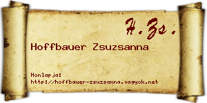 Hoffbauer Zsuzsanna névjegykártya