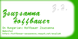 zsuzsanna hoffbauer business card